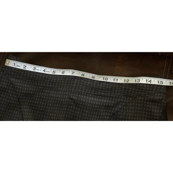 Worthington Fit & Flare Mini Skirt Check Pattern Dark Brown & Black Women Size 6 - Picture 7 of 10